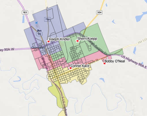 City-of-Gonzales-Voting-Districts